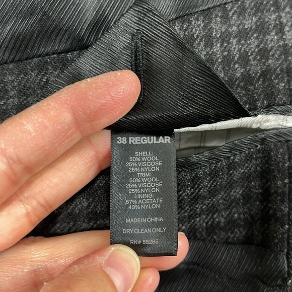 Express Photographer Fitted Wool Blend Mixed Pattern Gray Blazer Mens Size 38R - Picture 11 of 15